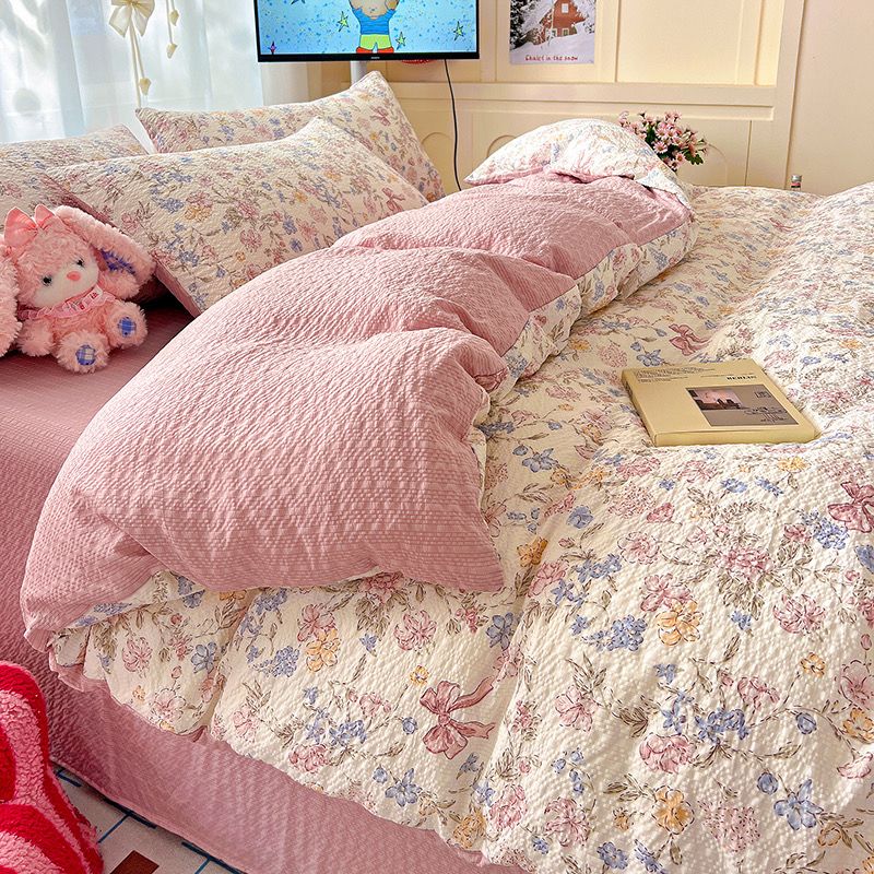 4Pcs PreCloud Linen | Set Đũi Xu Kem Style trẻ trung hiện đại | ID 4PCSPRECLOUD20