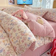 4Pcs PreCloud Linen | Set Đũi Xu Kem Style trẻ trung hiện đại | ID 4PCSPRECLOUD20