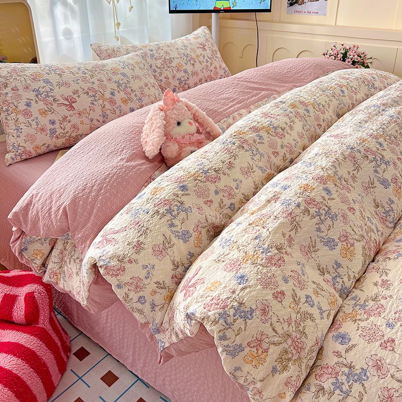 4Pcs PreCloud Linen | Set Đũi Xu Kem Style trẻ trung hiện đại | ID 4PCSPRECLOUD20