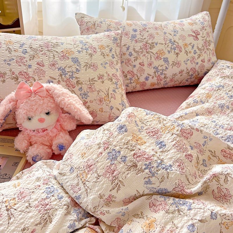 4Pcs PreCloud Linen | Set Đũi Xu Kem Style trẻ trung hiện đại | ID 4PCSPRECLOUD20