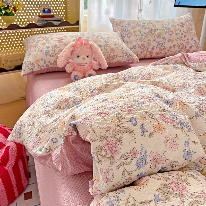 4Pcs PreCloud Linen | Set Đũi Xu Kem Style trẻ trung hiện đại | ID 4PCSPRECLOUD20