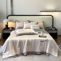 4Pcs Satin Babric | Charming With Love Standard Bedsets Summer Blanket | ID 4PCSSFARBRICCHARWLOVE08