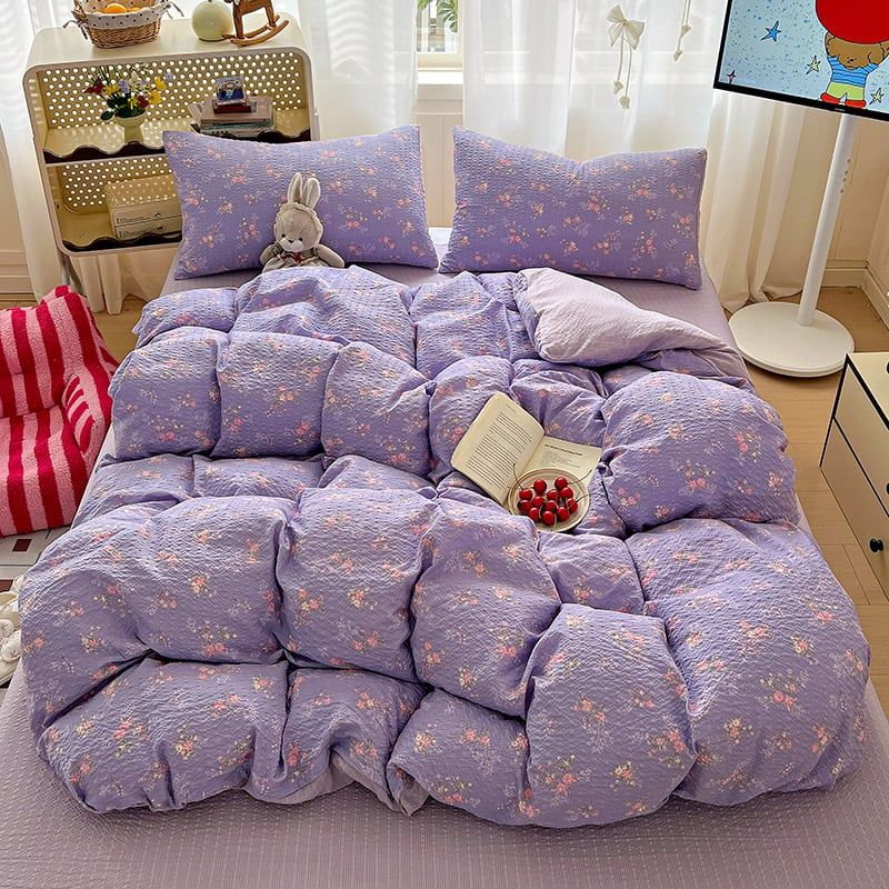 4Pcs PreCloud Linen | Set Đũi Xu Kem Style trẻ trung hiện đại | ID 4PCSPRECLOUD21
