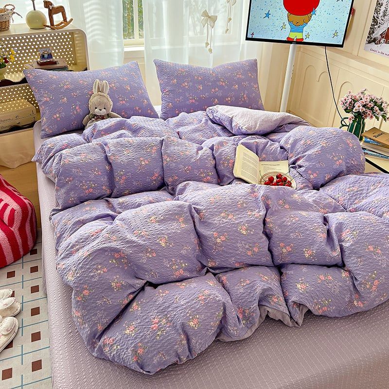 4Pcs PreCloud Linen | Set Đũi Xu Kem Style trẻ trung hiện đại | ID 4PCSPRECLOUD21