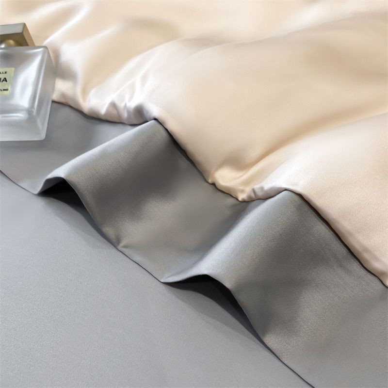 4Pcs Satin Babric | Charming With Love Standard Bedsets Summer Blanket | ID 4PCSSFARBRICCHARWLOVE08