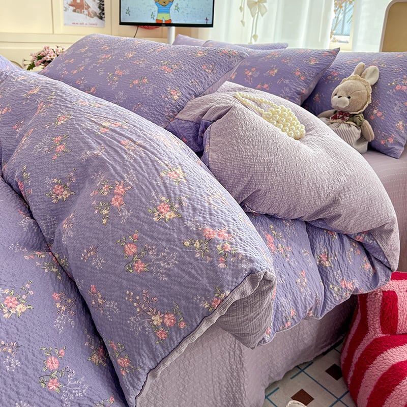 4Pcs PreCloud Linen | Set Đũi Xu Kem Style trẻ trung hiện đại | ID 4PCSPRECLOUD21