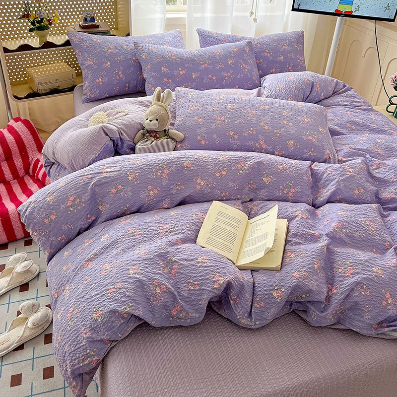 4Pcs PreCloud Linen | Set Đũi Xu Kem Style trẻ trung hiện đại | ID 4PCSPRECLOUD21