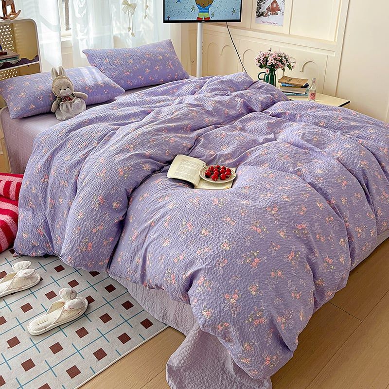 4Pcs PreCloud Linen | Set Đũi Xu Kem Style trẻ trung hiện đại | ID 4PCSPRECLOUD21