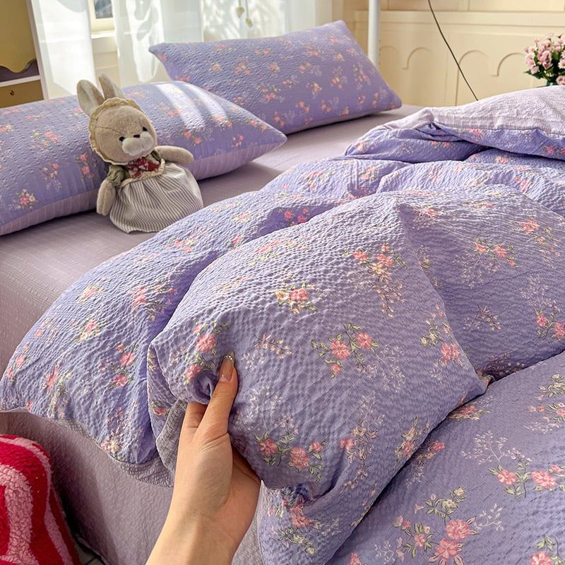 4Pcs PreCloud Linen | Set Đũi Xu Kem Style trẻ trung hiện đại | ID 4PCSPRECLOUD21