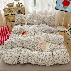 4Pcs PreCloud Linen | Set Đũi Xu Kem Style trẻ trung hiện đại | ID 4PCSPRECLOUD22