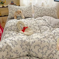4Pcs PreCloud Linen | Set Đũi Xu Kem Style trẻ trung hiện đại | ID 4PCSPRECLOUD22