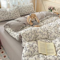 4Pcs PreCloud Linen | Set Đũi Xu Kem Style trẻ trung hiện đại | ID 4PCSPRECLOUD22