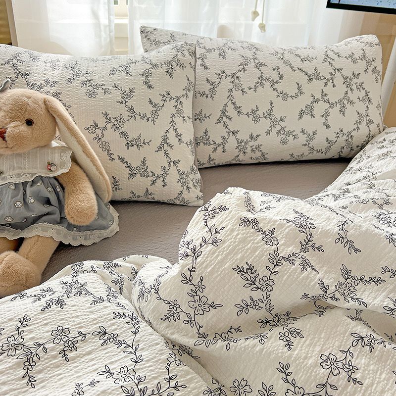 4Pcs PreCloud Linen | Set Đũi Xu Kem Style trẻ trung hiện đại | ID 4PCSPRECLOUD22