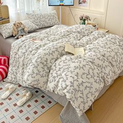 4Pcs PreCloud Linen | Set Đũi Xu Kem Style trẻ trung hiện đại | ID 4PCSPRECLOUD22