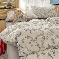 4Pcs PreCloud Linen | Set Đũi Xu Kem Style trẻ trung hiện đại | ID 4PCSPRECLOUD22