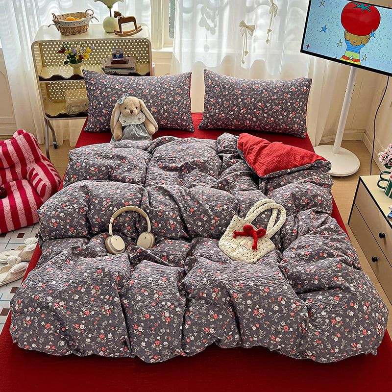 4Pcs PreCloud Linen | Set Đũi Xu Kem Style trẻ trung hiện đại | ID 4PCSPRECLOUD23