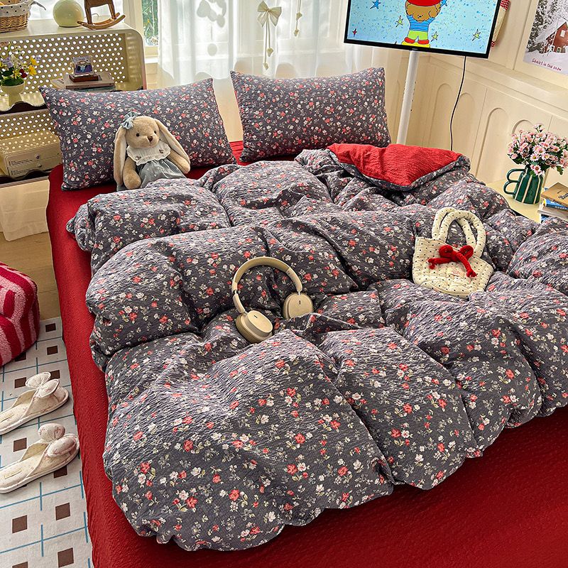 4Pcs PreCloud Linen | Set Đũi Xu Kem Style trẻ trung hiện đại | ID 4PCSPRECLOUD23