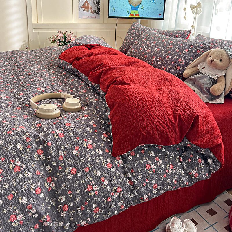 4Pcs PreCloud Linen | Set Đũi Xu Kem Style trẻ trung hiện đại | ID 4PCSPRECLOUD23
