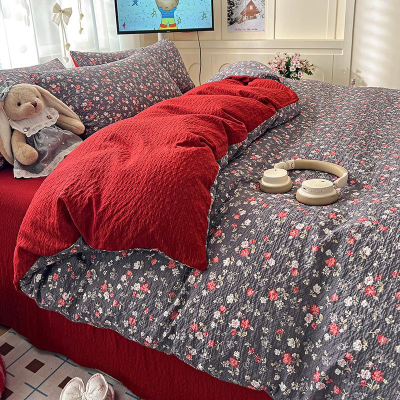 4Pcs PreCloud Linen | Set Đũi Xu Kem Style trẻ trung hiện đại | ID 4PCSPRECLOUD23