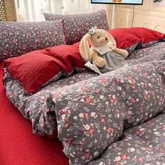 4Pcs PreCloud Linen | Set Đũi Xu Kem Style trẻ trung hiện đại | ID 4PCSPRECLOUD23