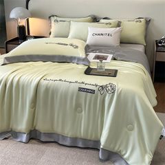 4Pcs Satin Babric | Charming With Love Standard Bedsets Summer Blanket | ID 4PCSSFARBRICCHARWLOVE05