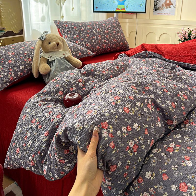 4Pcs PreCloud Linen | Set Đũi Xu Kem Style trẻ trung hiện đại | ID 4PCSPRECLOUD23