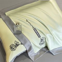 4Pcs Satin Babric | Charming With Love Standard Bedsets Summer Blanket | ID 4PCSSFARBRICCHARWLOVE05