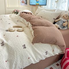 4Pcs PreCloud Linen | Set Đũi Xu Kem Style trẻ trung hiện đại | ID 4PCSPRECLOUD24