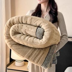 European Union Fur Wool Blanket | 3D Embossed Checkered Plus Design | 230*200cm (1.6kg) | New 6 Color