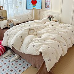 4Pcs PreCloud Linen | Set Đũi Xu Kem Style trẻ trung hiện đại | ID 4PCSPRECLOUD24