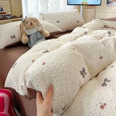 4Pcs PreCloud Linen | Set Đũi Xu Kem Style trẻ trung hiện đại | ID 4PCSPRECLOUD24