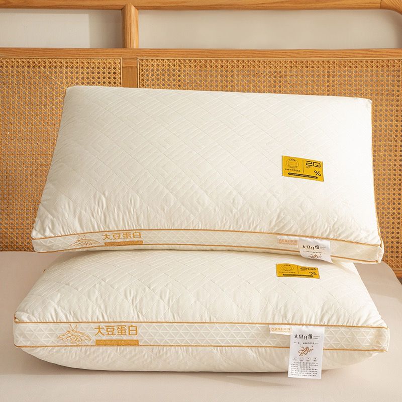 RUỘT GỐI BÔNG ĐẬU SOYBEAN FIBERS CAO CẤP MẶT CHẦN COTTON NATURAL SIZE 48*74CM