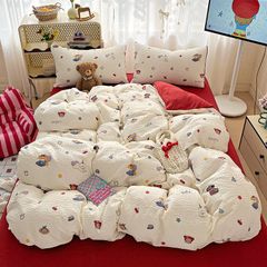 4Pcs PreCloud Linen | Set Đũi Xu Kem Style trẻ trung hiện đại | ID 4PCSPRECLOUD25