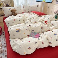 4Pcs PreCloud Linen | Set Đũi Xu Kem Style trẻ trung hiện đại | ID 4PCSPRECLOUD25