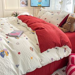 4Pcs PreCloud Linen | Set Đũi Xu Kem Style trẻ trung hiện đại | ID 4PCSPRECLOUD25
