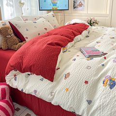 4Pcs PreCloud Linen | Set Đũi Xu Kem Style trẻ trung hiện đại | ID 4PCSPRECLOUD25
