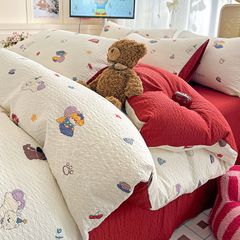 4Pcs PreCloud Linen | Set Đũi Xu Kem Style trẻ trung hiện đại | ID 4PCSPRECLOUD25
