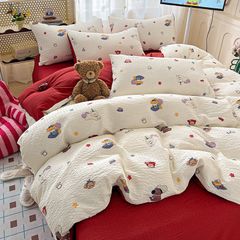 4Pcs PreCloud Linen | Set Đũi Xu Kem Style trẻ trung hiện đại | ID 4PCSPRECLOUD25
