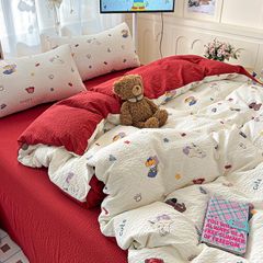 4Pcs PreCloud Linen | Set Đũi Xu Kem Style trẻ trung hiện đại | ID 4PCSPRECLOUD25