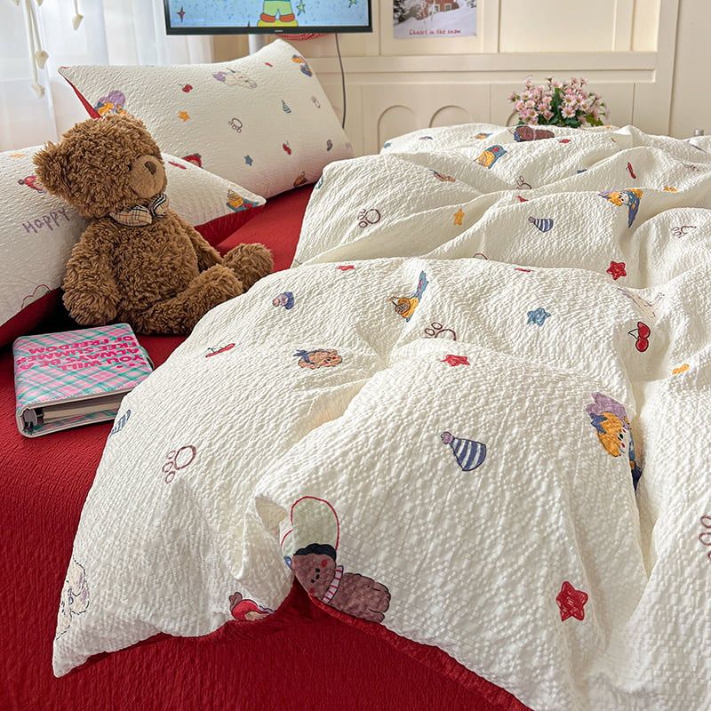 4Pcs PreCloud Linen | Set Đũi Xu Kem Style trẻ trung hiện đại | ID 4PCSPRECLOUD25
