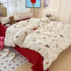 4Pcs PreCloud Linen | Set Đũi Xu Kem Style trẻ trung hiện đại | ID 4PCSPRECLOUD25