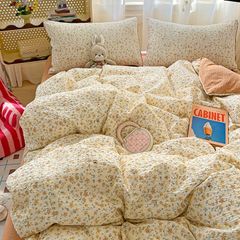 4Pcs PreCloud Linen | Set Đũi Xu Kem Style trẻ trung hiện đại | ID 4PCSPRECLOUD26