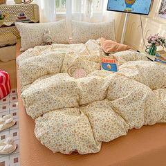 4Pcs PreCloud Linen | Set Đũi Xu Kem Style trẻ trung hiện đại | ID 4PCSPRECLOUD26