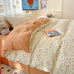 4Pcs PreCloud Linen | Set Đũi Xu Kem Style trẻ trung hiện đại | ID 4PCSPRECLOUD26