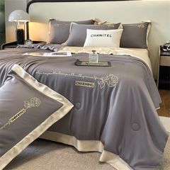 4Pcs Satin Babric | Charming With Love Standard Bedsets Summer Blanket | ID 4PCSSFARBRICCHARWLOVE01