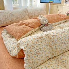 4Pcs PreCloud Linen | Set Đũi Xu Kem Style trẻ trung hiện đại | ID 4PCSPRECLOUD26