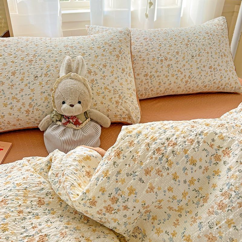 4Pcs PreCloud Linen | Set Đũi Xu Kem Style trẻ trung hiện đại | ID 4PCSPRECLOUD26