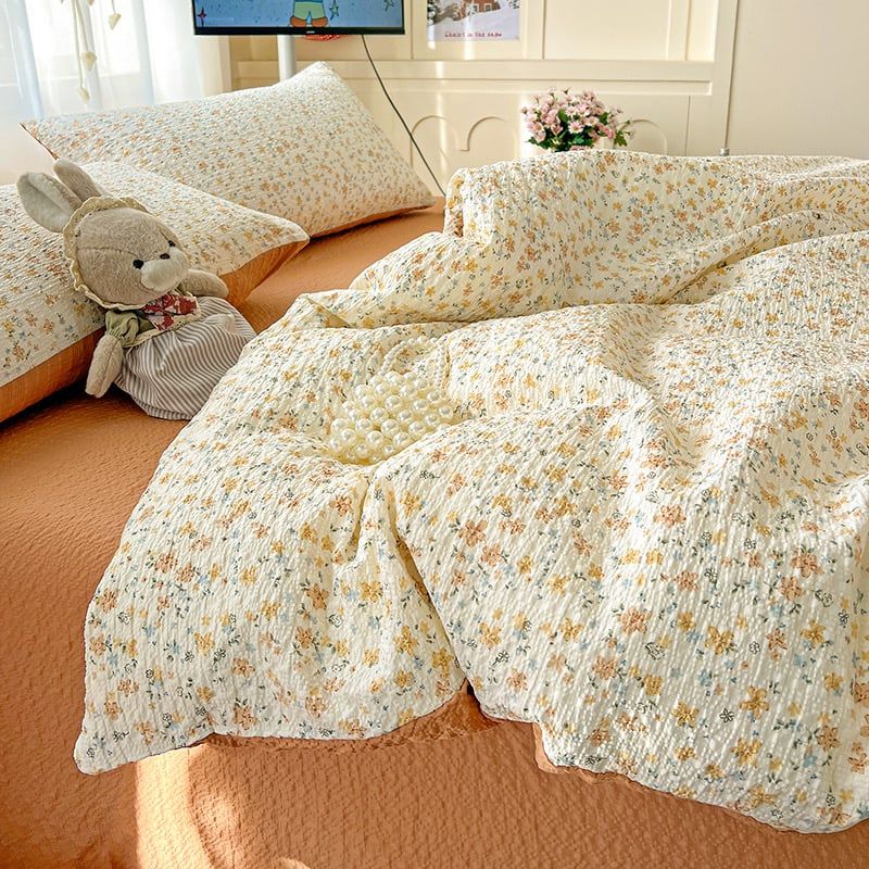4Pcs PreCloud Linen | Set Đũi Xu Kem Style trẻ trung hiện đại | ID 4PCSPRECLOUD26