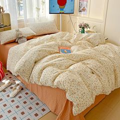 4Pcs PreCloud Linen | Set Đũi Xu Kem Style trẻ trung hiện đại | ID 4PCSPRECLOUD26