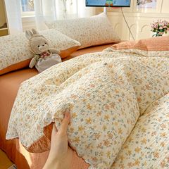 4Pcs PreCloud Linen | Set Đũi Xu Kem Style trẻ trung hiện đại | ID 4PCSPRECLOUD26